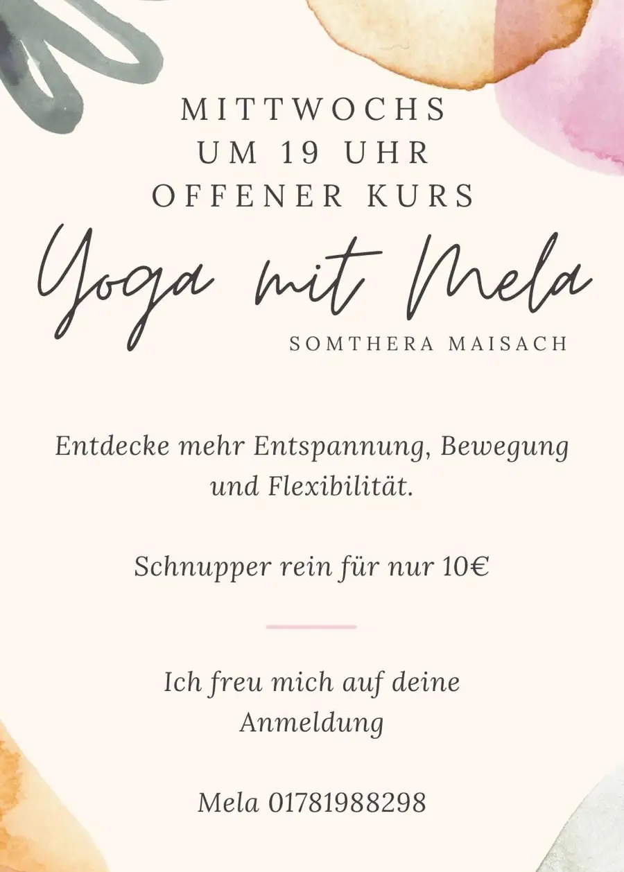 Somathera – Yoga mit Mela Flyer